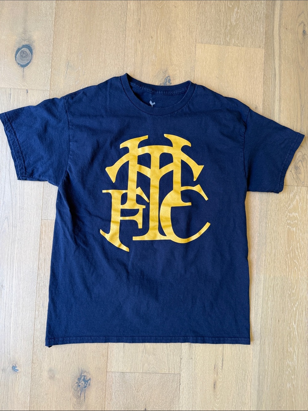 Tottenham Hotspur Navy Short Sleeve Tee with Gold Monogram